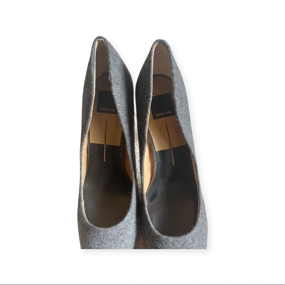 dolce vita gray flannel platform heels